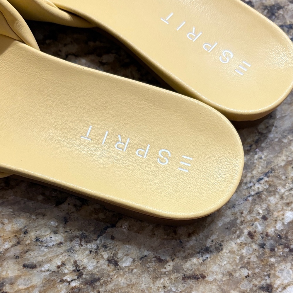 Esprit Women's Yellow Knot Slide Sandals - Picture 6 of 10